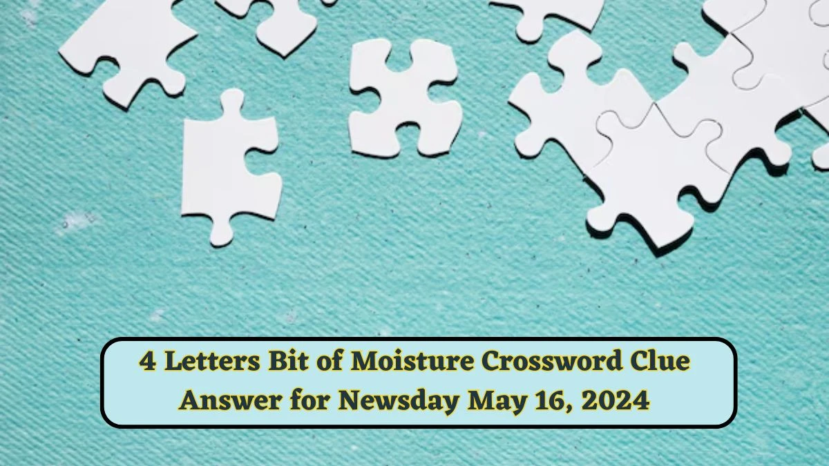 4 Letters Bit of Moisture Crossword Clue Answer for Newsday May 16, 2024