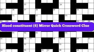 Blood constituent (6) Mirror Quick Crossword Clue From May 30, 2024