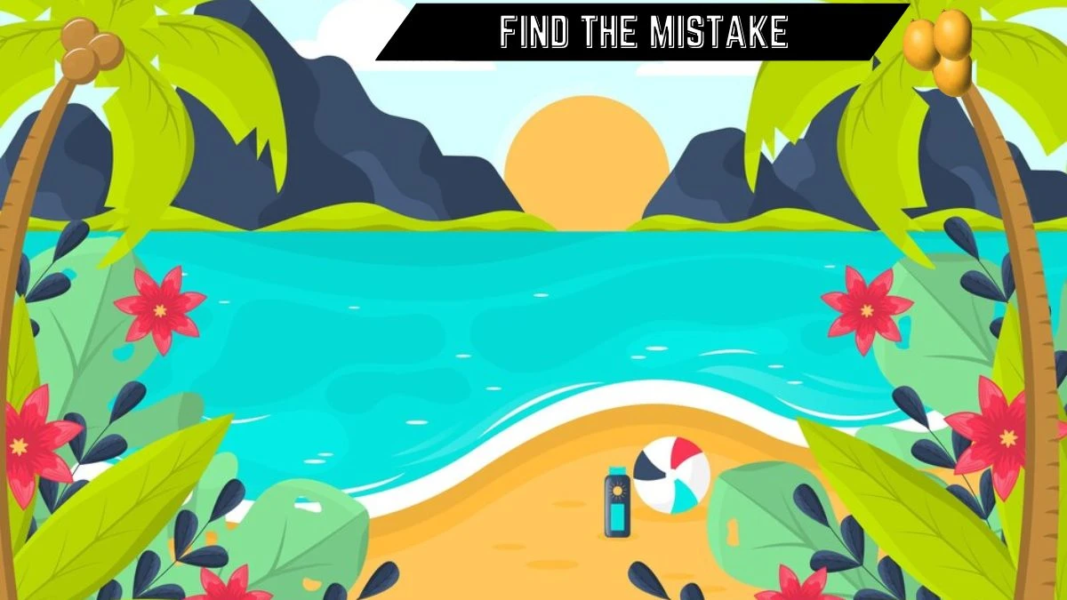 Brain Teaser IQ Test: Can You Find the Mistake in this Beach Image in 5 Secs