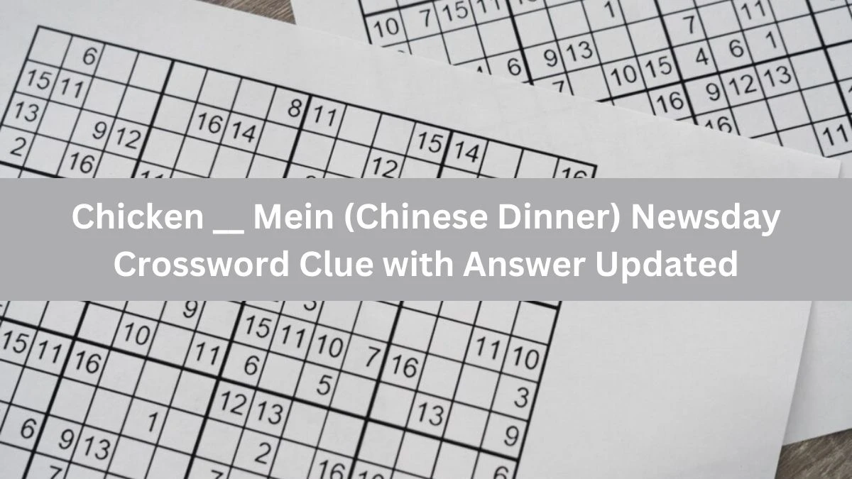 Chicken __ Mein (Chinese Dinner) Newsday Crossword Clue with Answer Updated