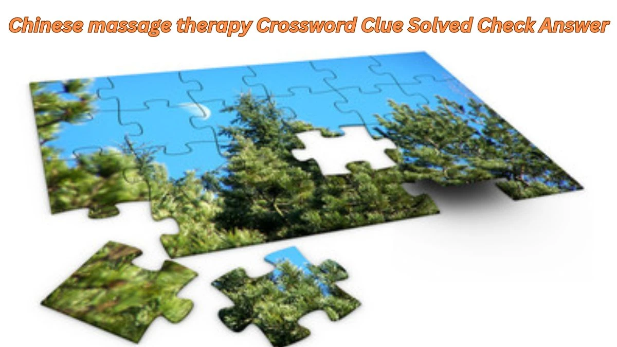 Chinese massage therapy Crossword Clue Solved Check Answer