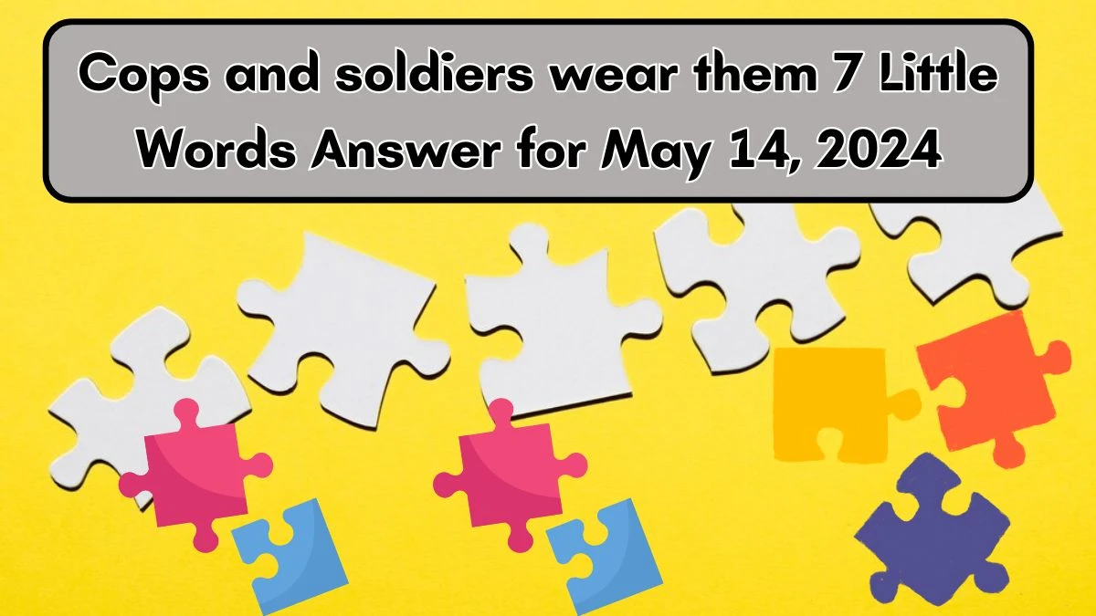 Cops and soldiers wear them 7 Little Words Answer for May 14, 2024