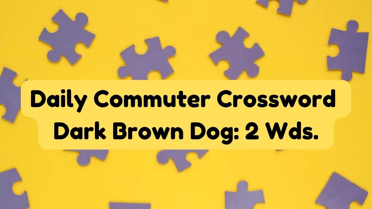 Daily Commuter Crossword Clue Dark Brown Dog: 2 Wds. Get  Answer for May 28, 2024