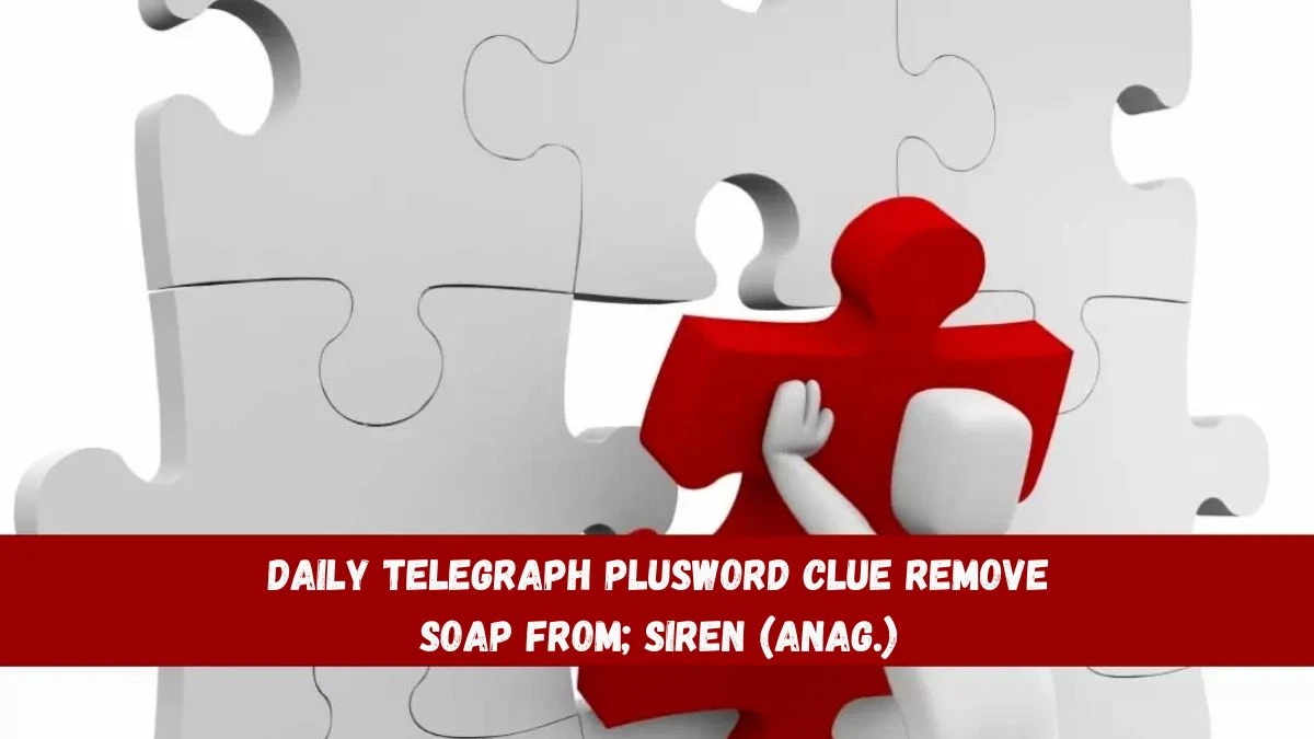 Daily Telegraph Plusword Clue Remove soap from; siren (anag.) Answer May 27, 2024