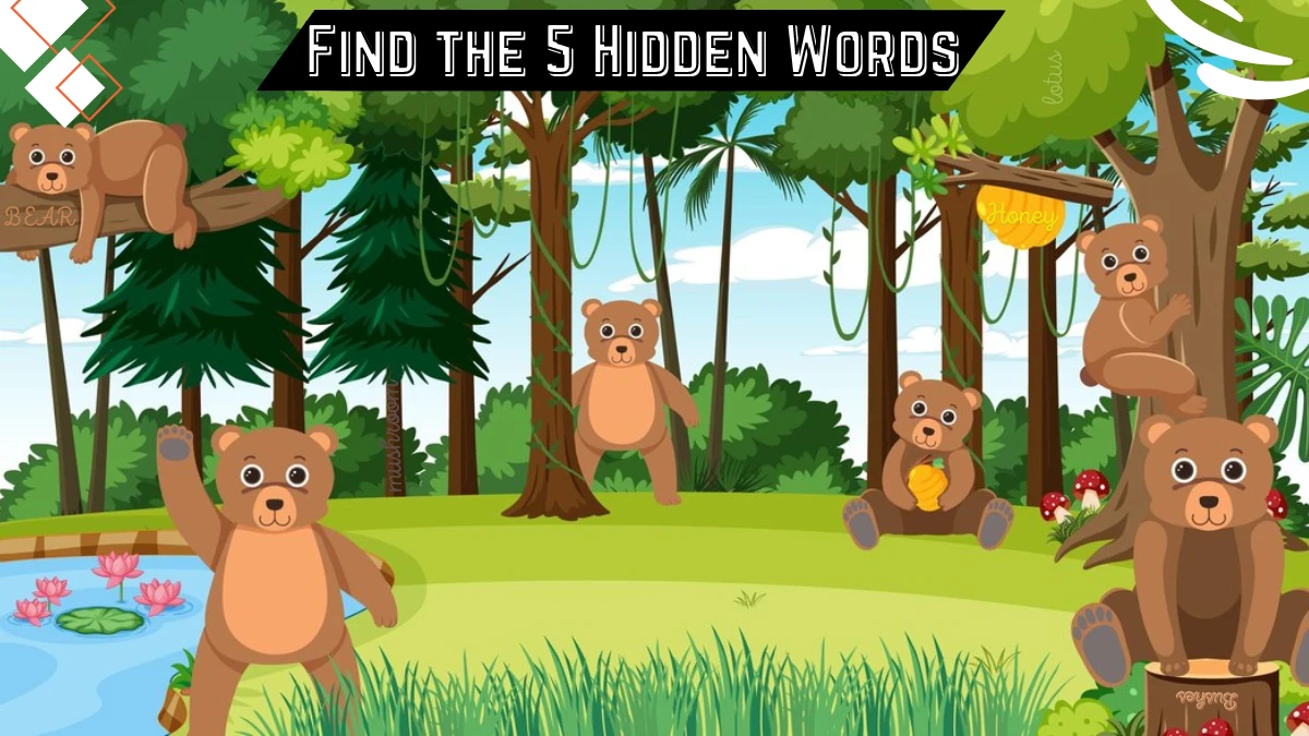 Genius IQ Test: People with High IQ's Can Spot the 5 Hidden Words in this Forest Image in 8 Secs