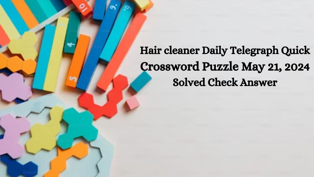 Hair cleaner Daily Telegraph Quick Crossword Puzzle May 21, 2024 Solved Check Answer