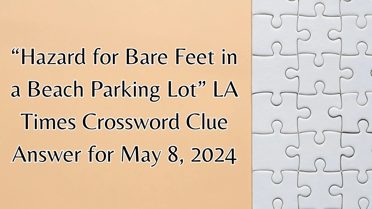 “Hazard for Bare Feet in a Beach Parking Lot” LA Times Crossword Clue Answer for May 8, 2024
