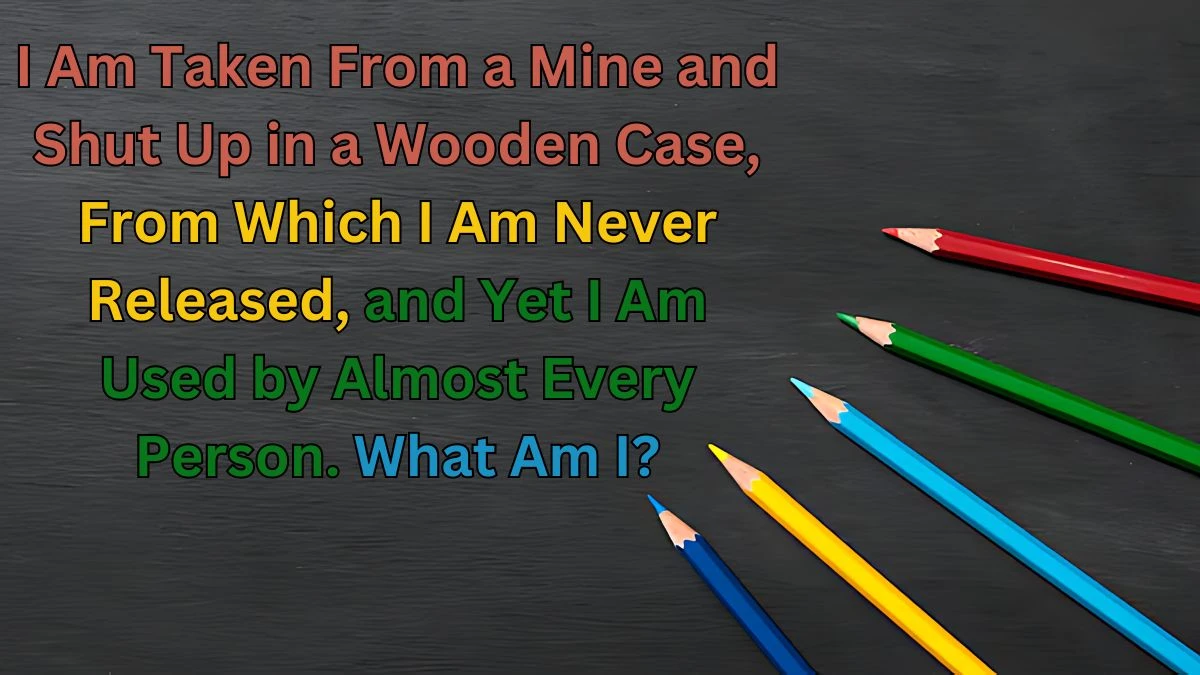 I Am Taken From a Mine and Shut Up in a Wooden Case, From Which I Am Never Released, and Yet I Am Used by Almost Every Person. What Am I? Riddle Answer Explained