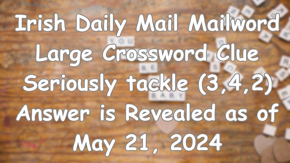 Irish Daily Mail Mailword Large Crossword Clue Seriously tackle (3,4,2) Answer is Revealed as of May 21, 2024