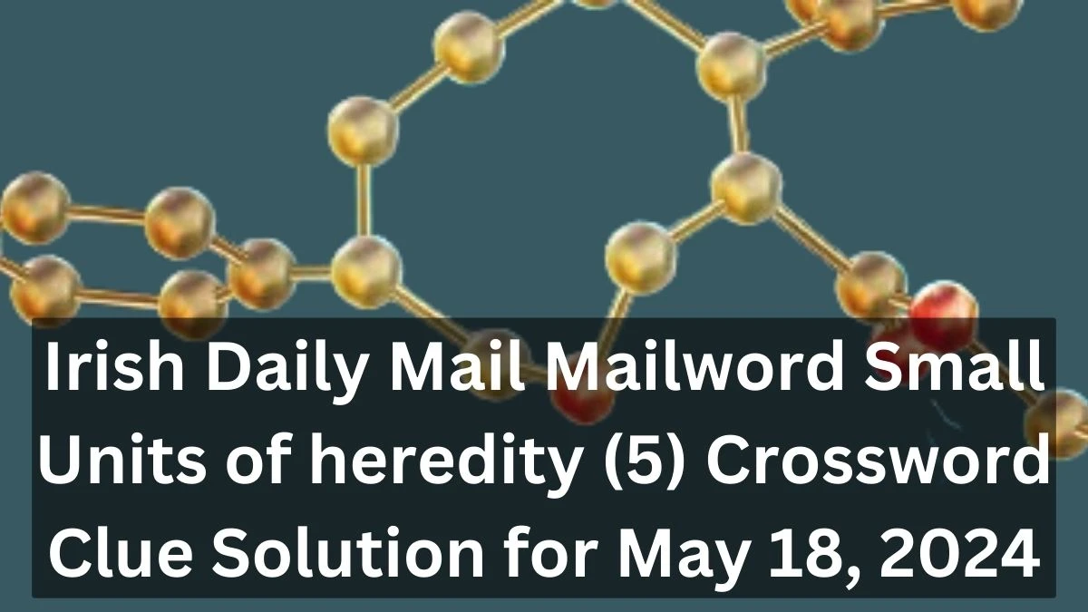 Irish Daily Mail Mailword Small Units of heredity (5) Crossword Clue Solution for May 18, 2024