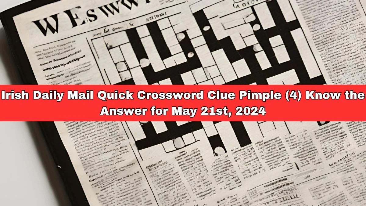 Irish Daily Mail Quick Crossword Clue Pimple (4) Know the Answer for May 21st, 2024