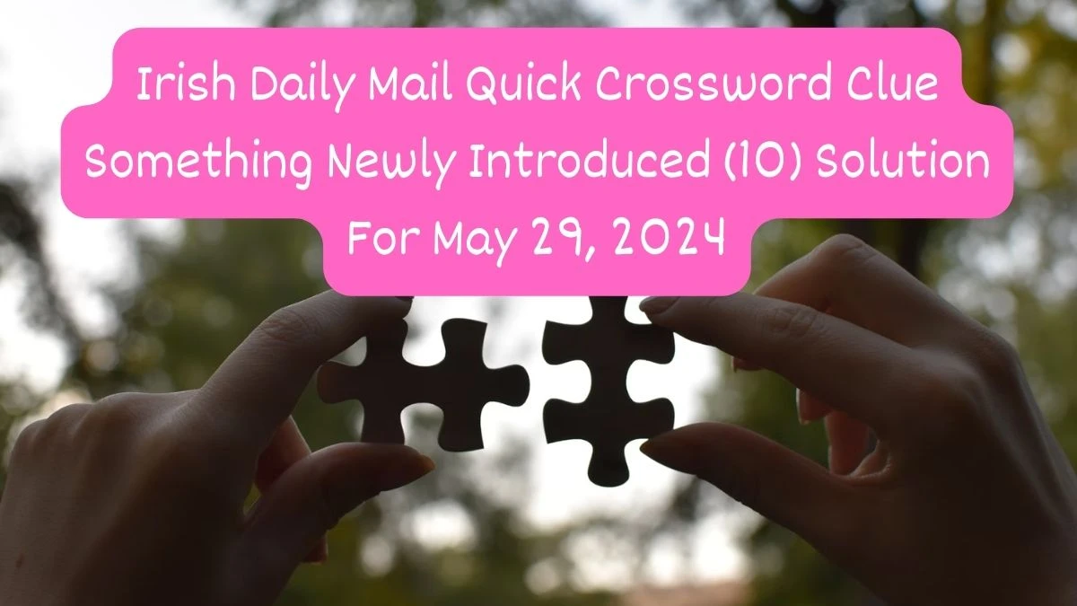 Irish Daily Mail Quick Crossword Clue Something Newly Introduced (10) Solution For May 29, 2024