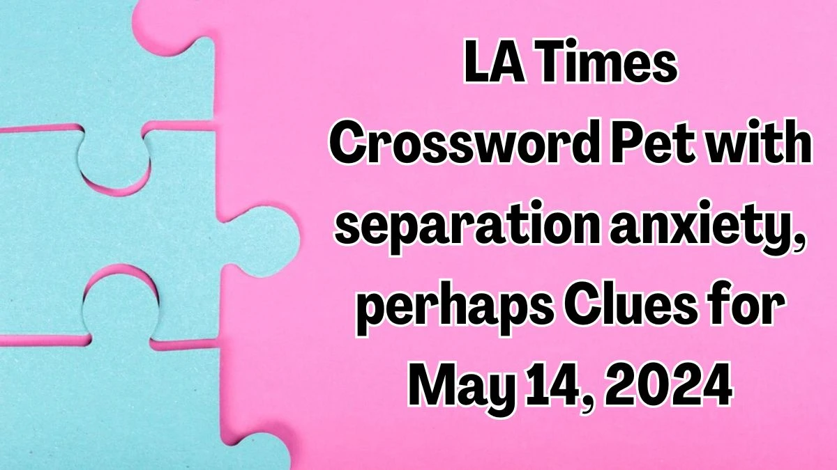 LA Times Crossword Pet with separation anxiety, perhaps Clues and Answers Solved May 14, 2024