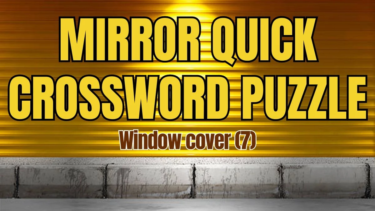 Mirror Quick Crossword Window cover (7) Check the Answer for May 24, 2024