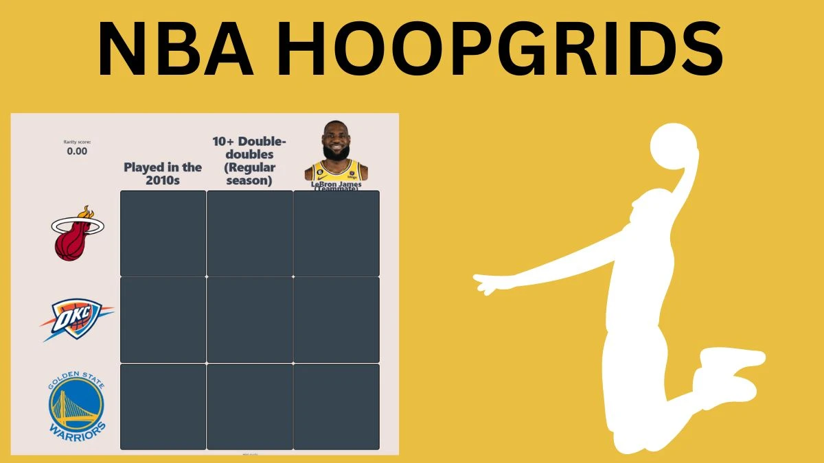 NBA HoopGrids Answers Today May 23, 2024