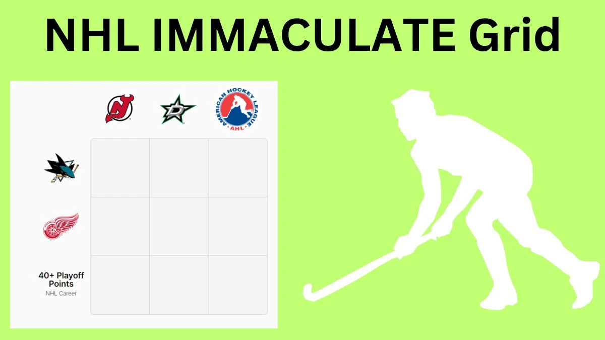 NHL Immaculate Grid Answers Today May 13, 2024 - News