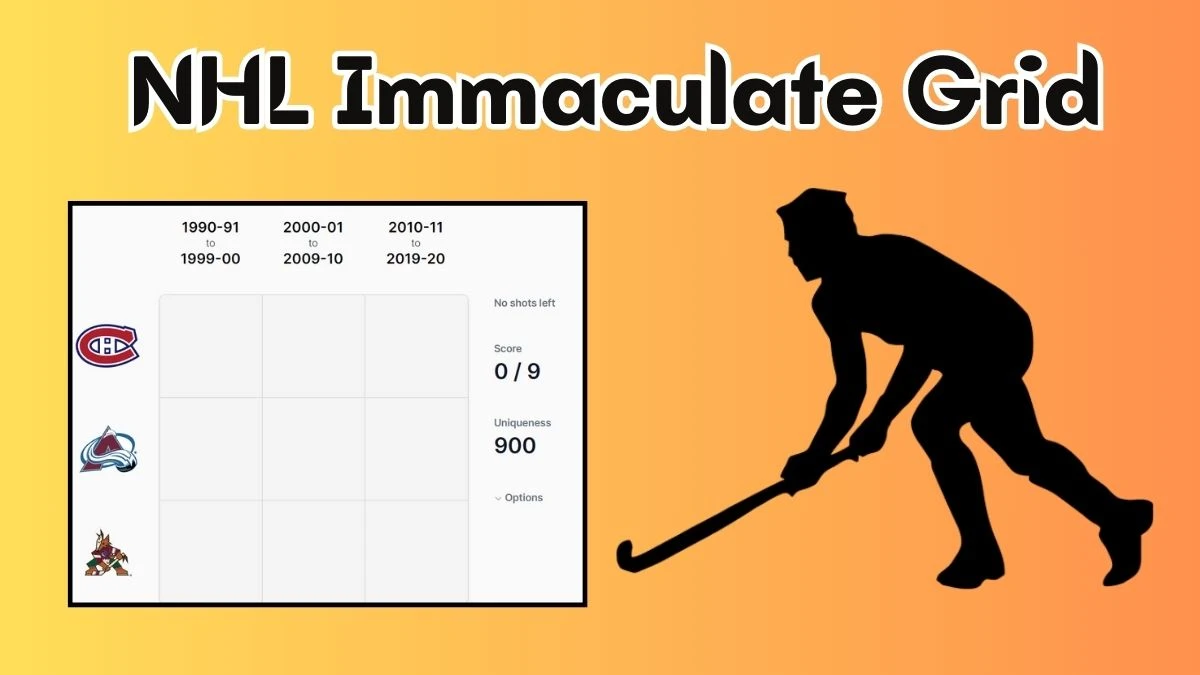 NHL Immaculate Grid Answers Today May 18, 2024