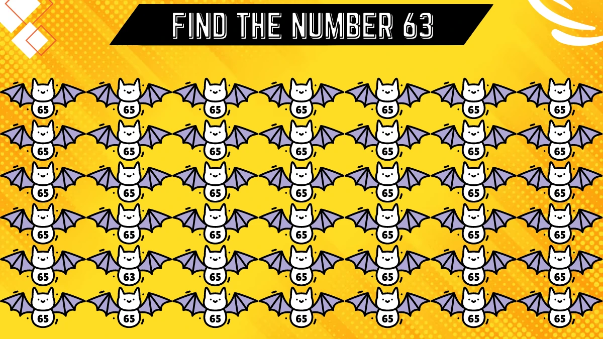 Number Illusion Test: Only geniuses can Find the Hidden Number 63 in 6 Secs