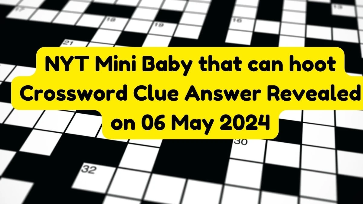 NYT Mini Baby that can hoot Crossword Clue Answer Revealed on 06 May 2024