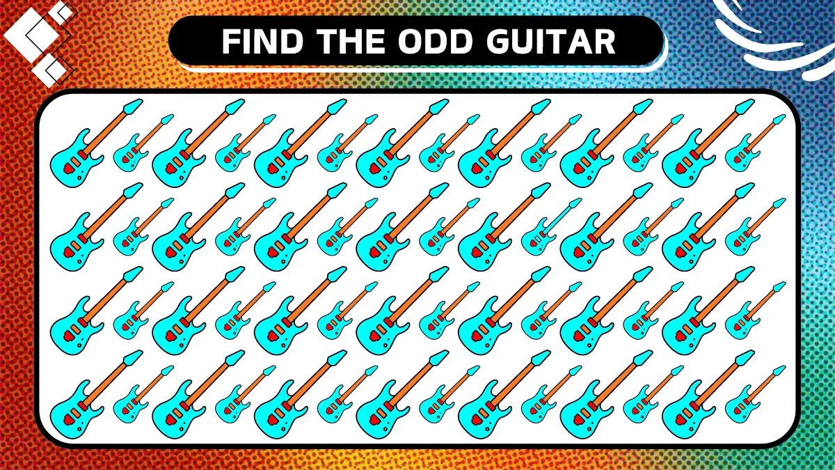 Odd One Puzzle: Only Eagle Eyes Can Spot the Odd Guitar in this Image in 6 Secs