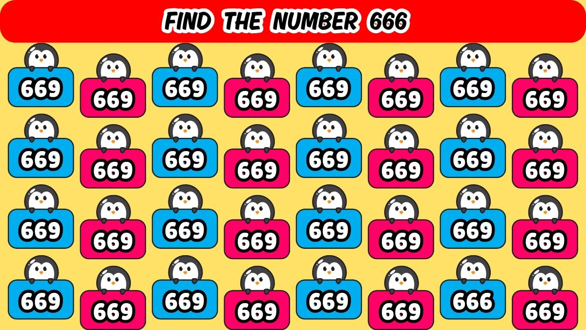 Optical Illusion Eye Test: Can You Find the Number 666 among 669 in 6 secs