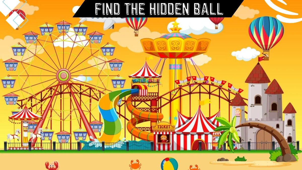 Optical Illusion Eye Test: Test your attentiveness by finding the Hidden Ball in this theme park picture in 10 Secs