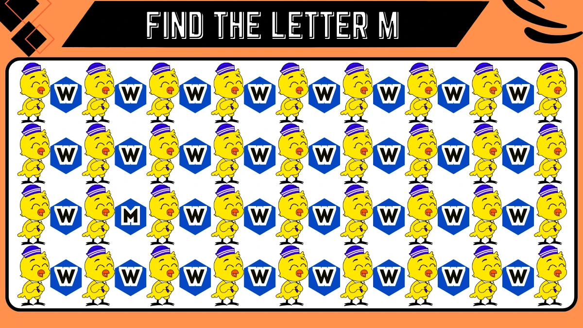 Optical Illusion Vision Challenge: Can you find the hidden Letter M in the picture in 5 seconds?