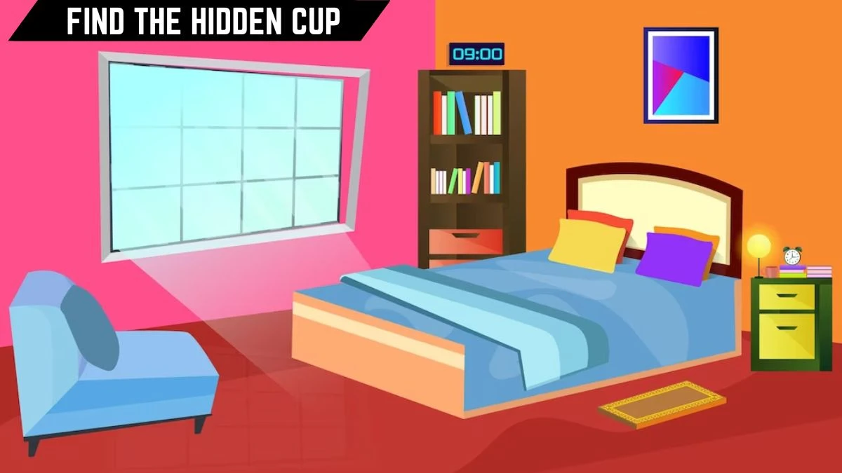 Optical Illusion Visual Test: Only Superhuman Vision Can Spot the Hidden Cup in this Bedroom Image in 6 Secs