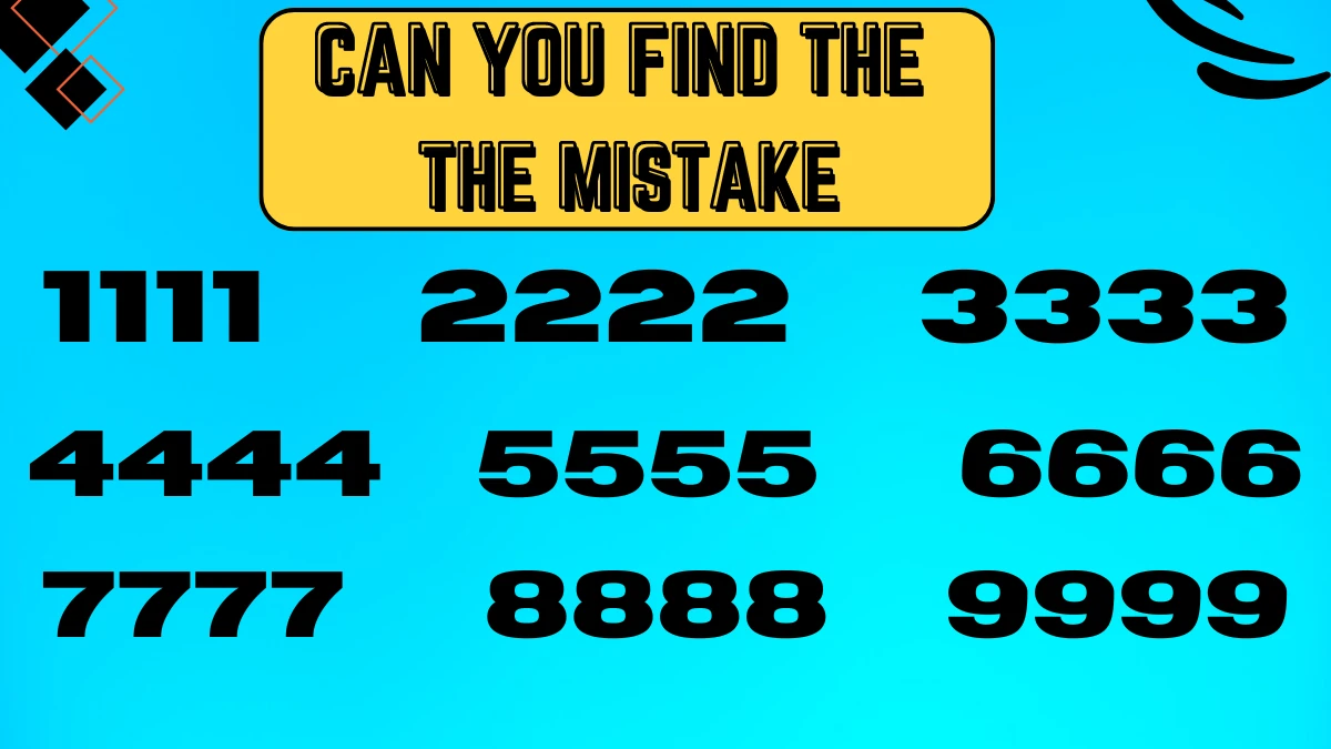 Picture Puzzle IQ Test: Can you spot the mistake in the Picture in 6 seconds?