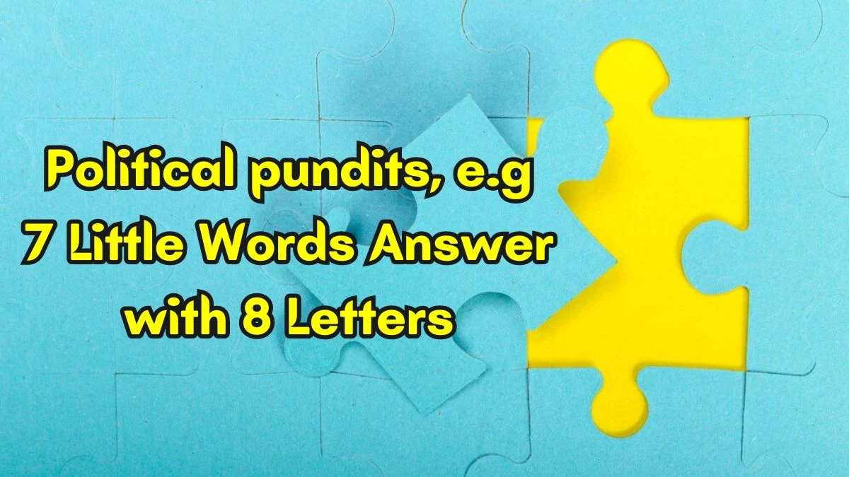 Political pundits, e.g 7 Little Words Answer with 8 Letters - 7littlewords.com