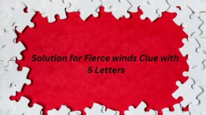 Solution for Fierce winds Crossword Clue with 5 Letters