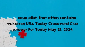 ___ soup (dish that often contains wakame) USA Today Crossword Clue Answer For Today May 27, 2024.