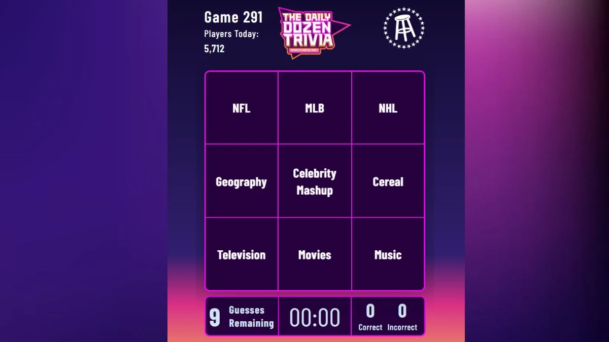The Daily Trivia Game as of May 09, 2024