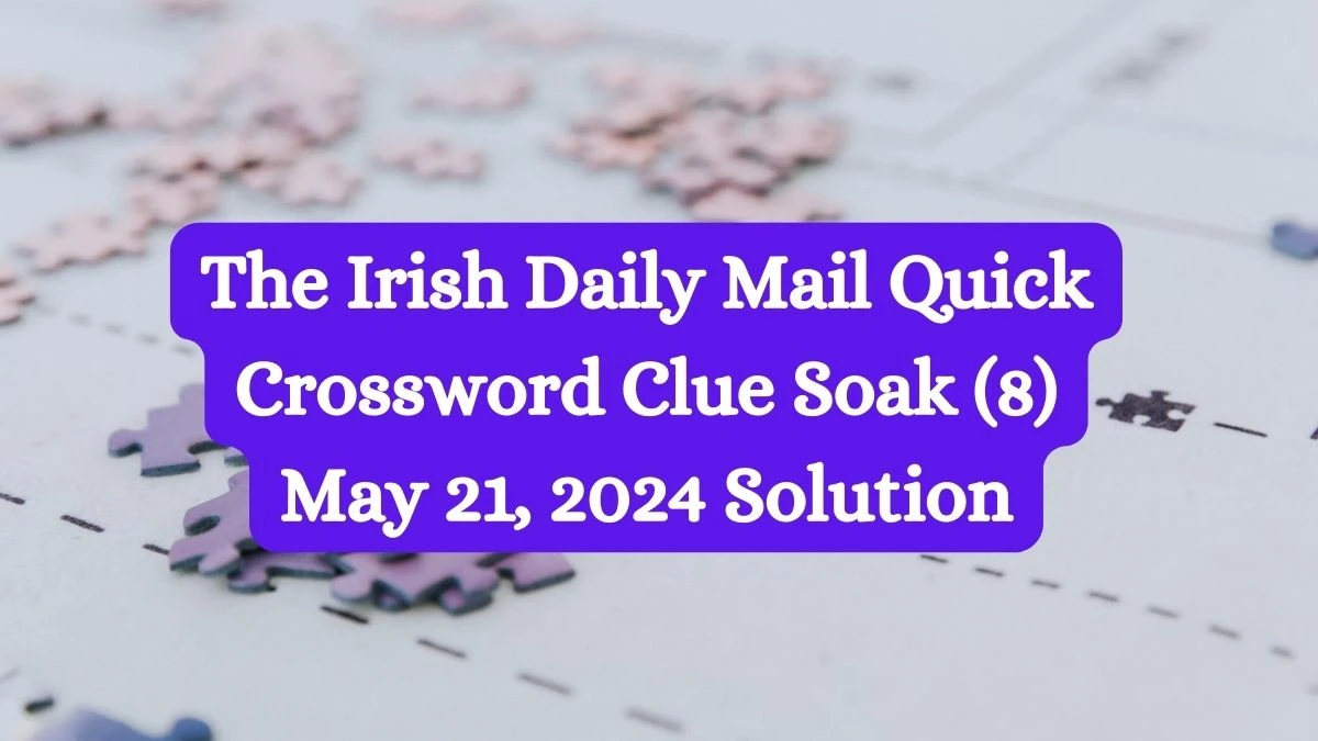The Irish Daily Mail Quick Crossword Clue Soak (8) May 21, 2024 Solution