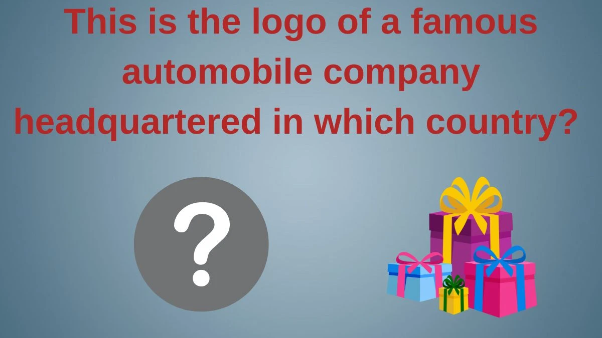 This is the logo of a famous automobile company headquartered in which country? Amazon Quiz Answer Today May 30, 2024