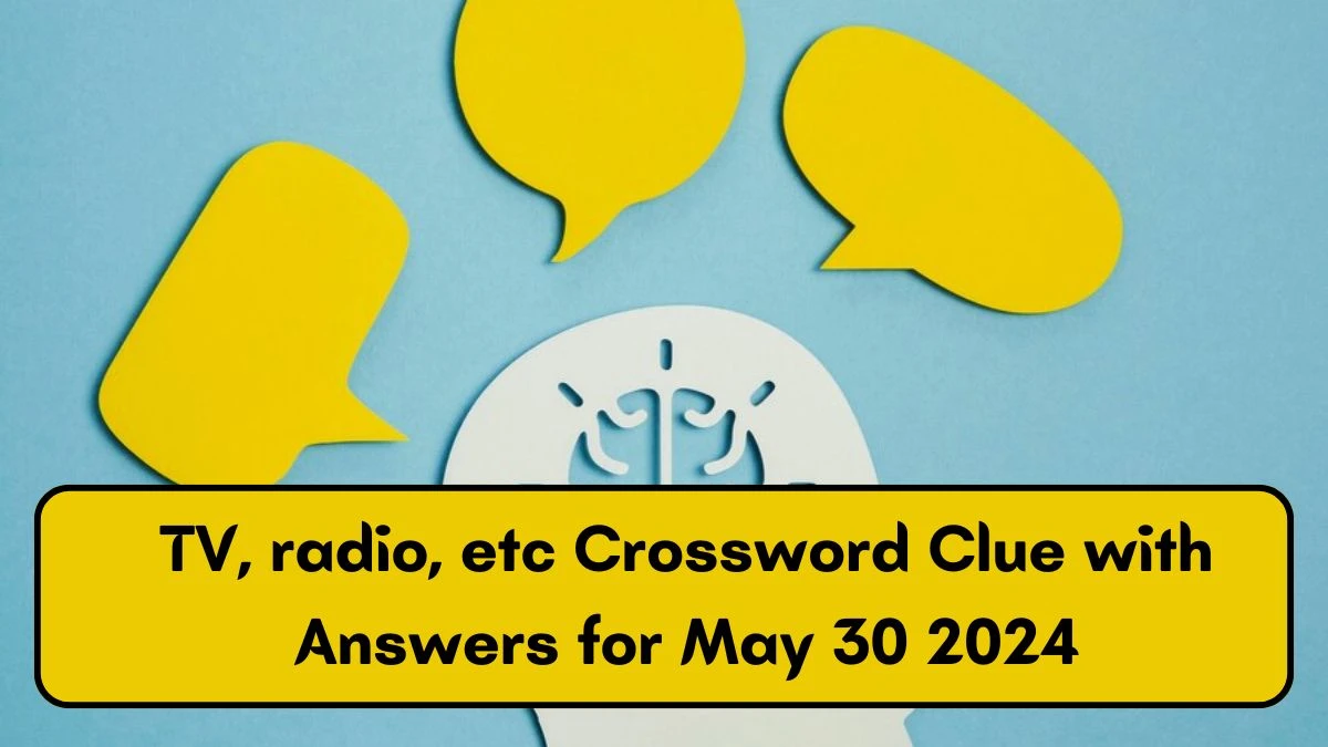 TV, radio, etc Crossword Clue with Answers for May 30 2024