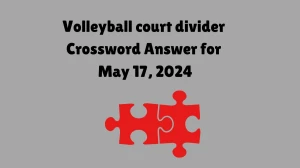 Volleyball court divider Crossword Answer for May 17, 2024