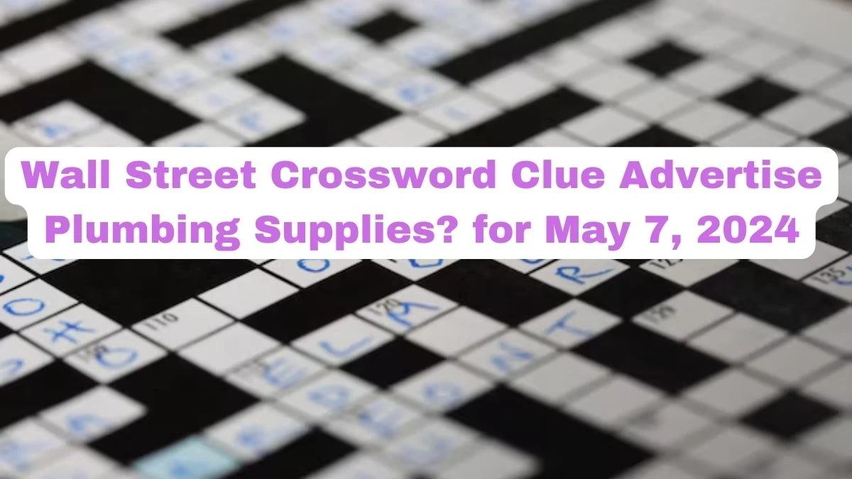 Wall Street crossword Clue Advertise plumbing supplies? for May 7, 2024