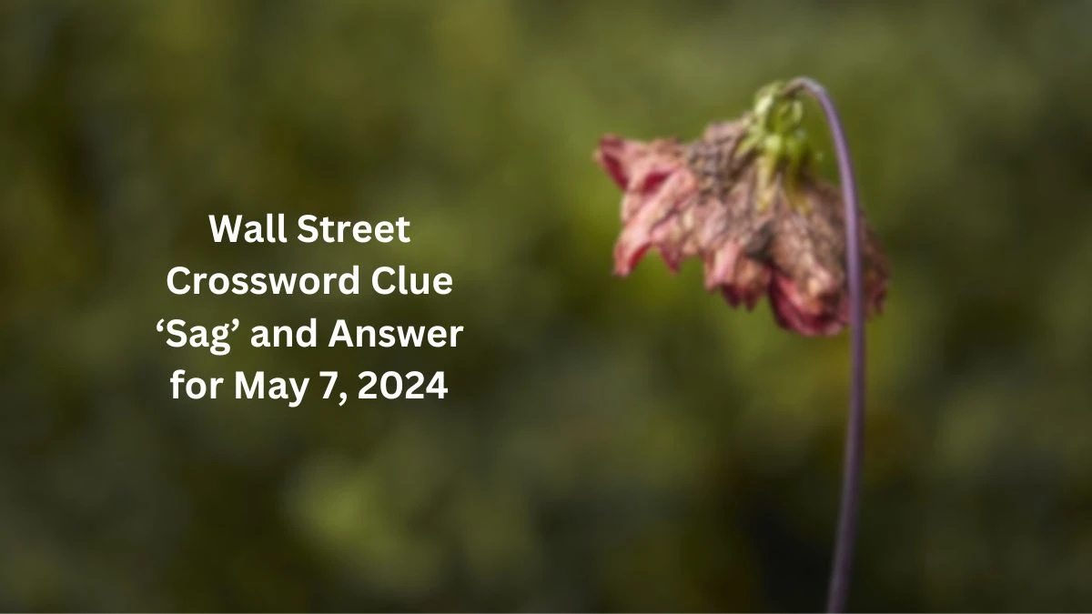 Wall Street Crossword Clue ‘Sag’ and Answer for May 7, 2024