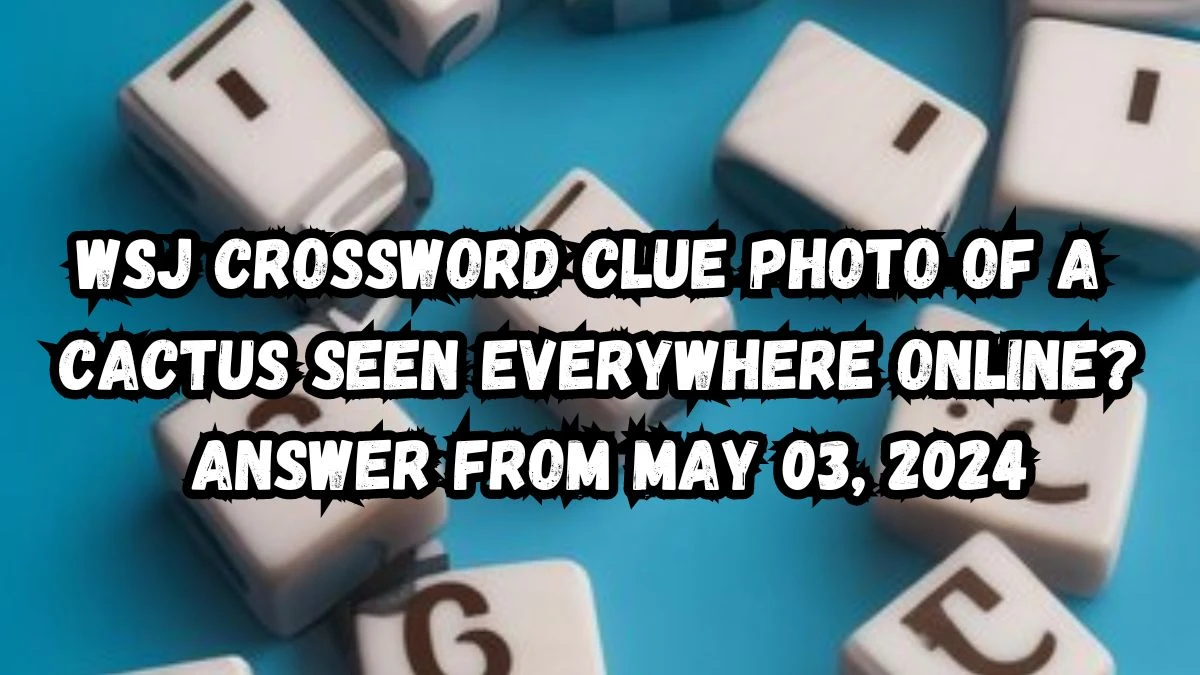 WSJ Crossword Clue Photo of a Cactus Seen Everywhere Online? Answer From May 03, 2024