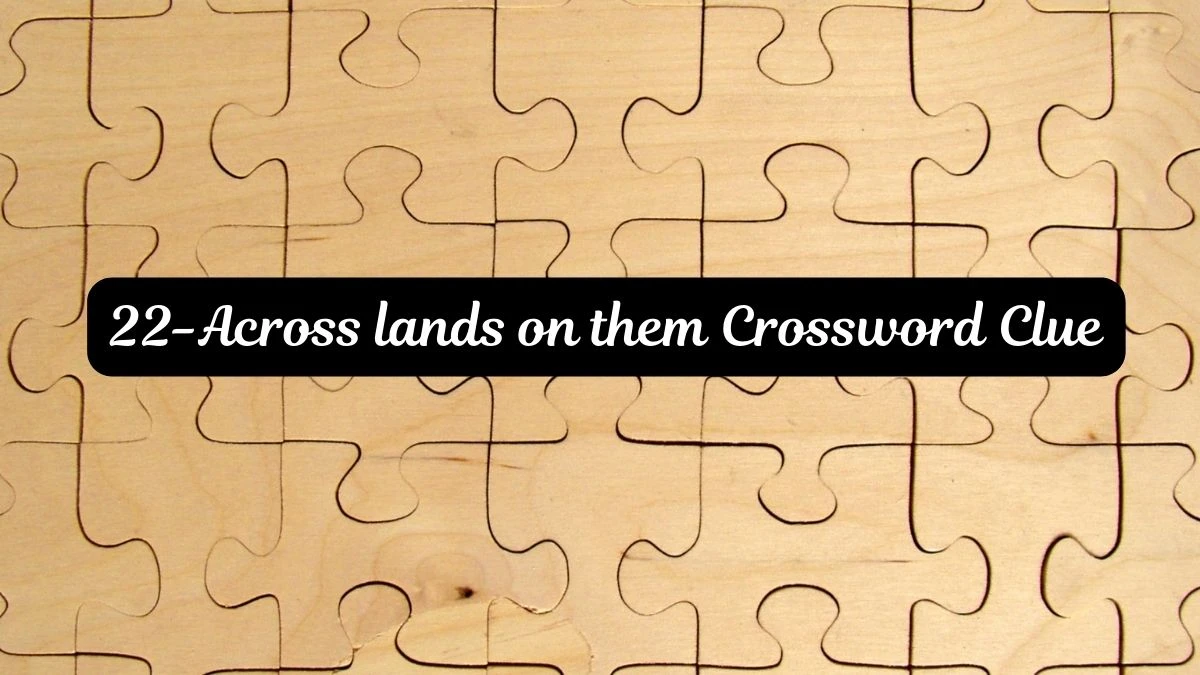 22-Across lands on them Universal Crossword Clue Puzzle Answer from June 22, 2024