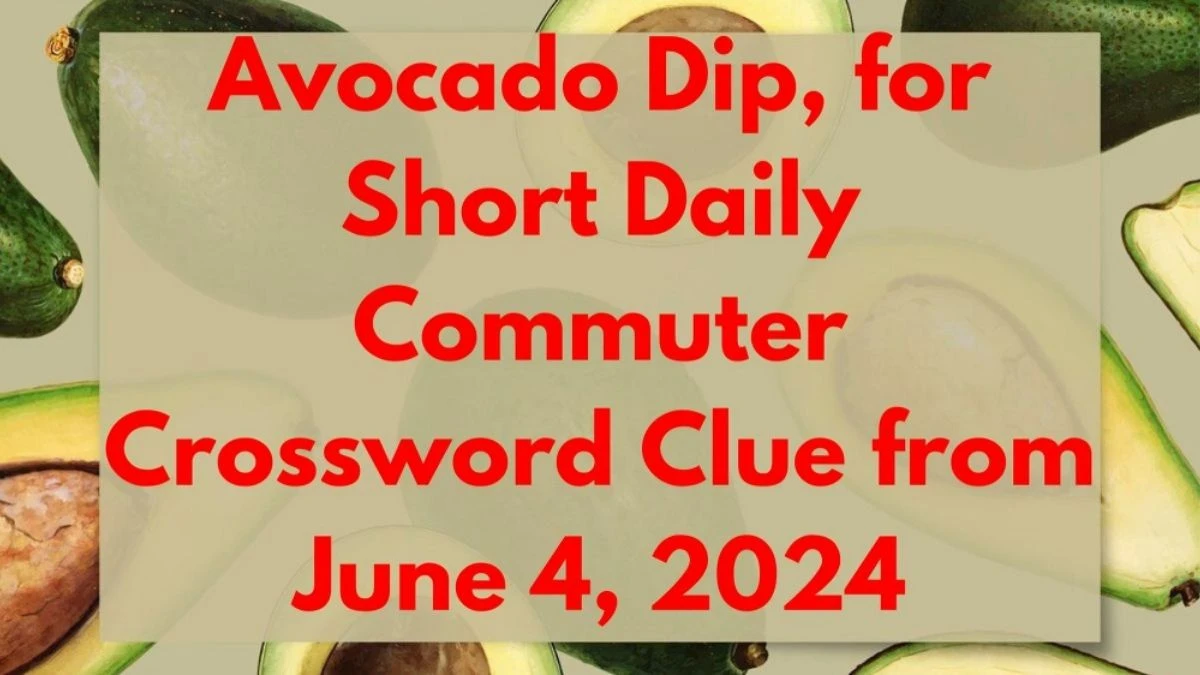 Avocado Dip for Short Crossword Clue from June 4 2024 News