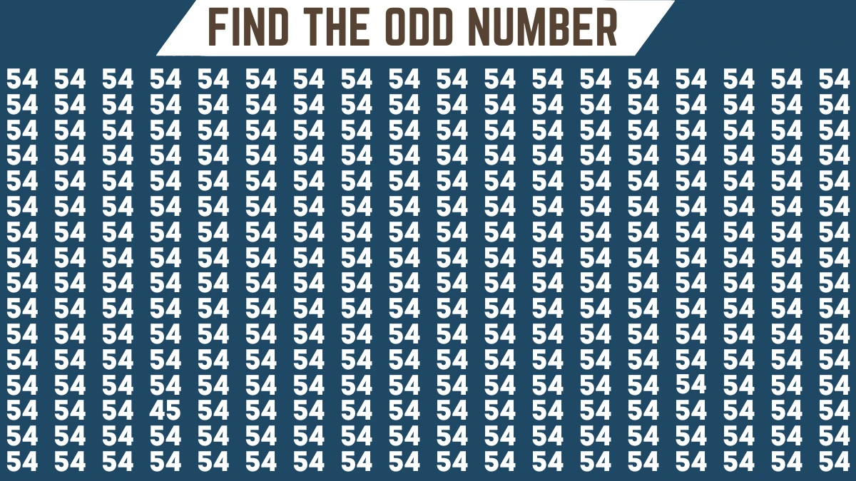 Brain Teaser Eye Test: Only 1% of sharpest brains can spot an odd number hiding in 54 in 6 seconds