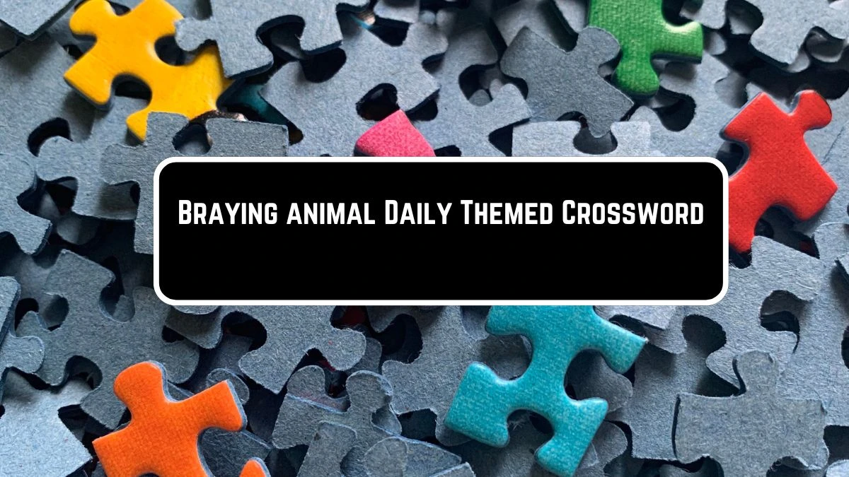 Braying animal Daily Themed Crossword Clue Puzzle Answer from June 09 2024