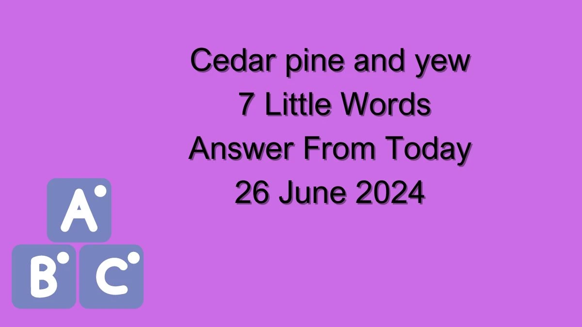 Cedar pine and yew 7 Little Words Puzzle Answer from June 26, 2024