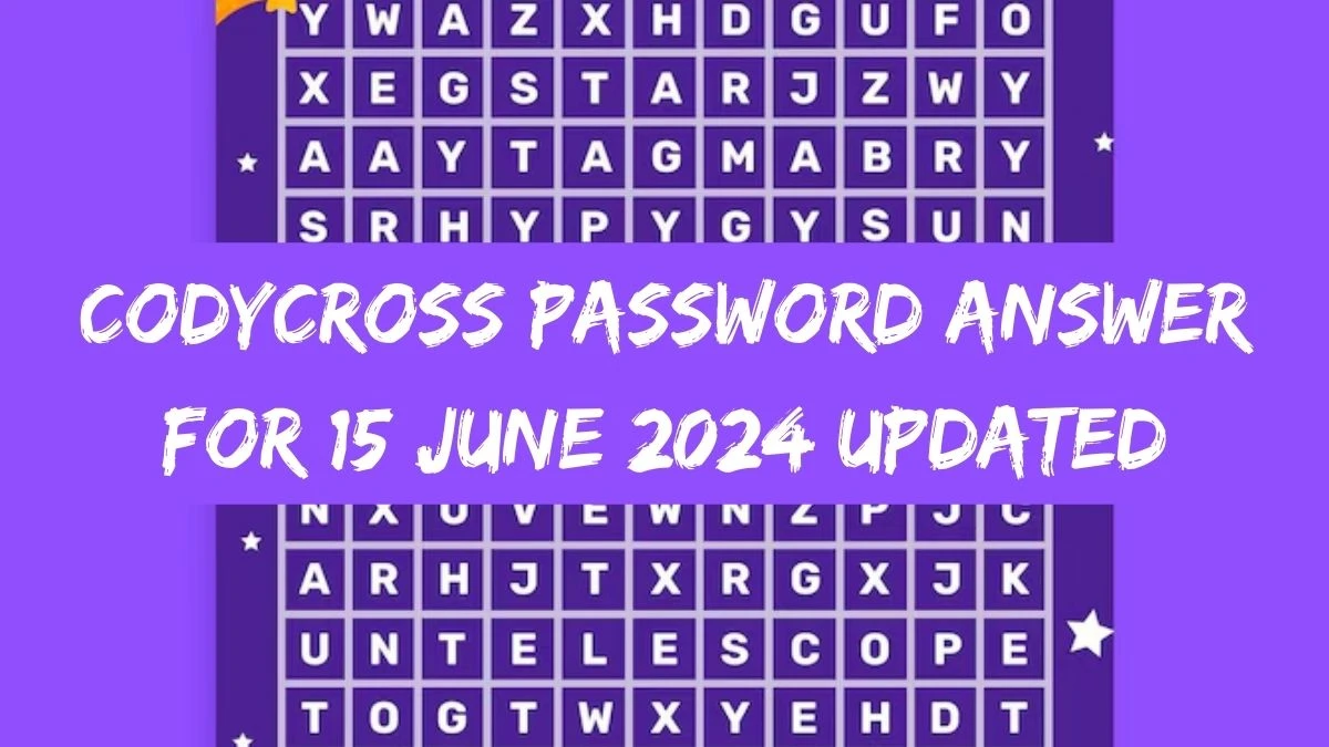 CodyCross Password Answer For 15 June 2024