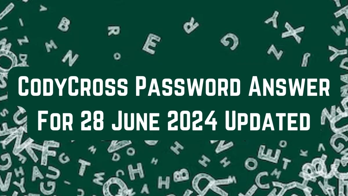 CodyCross Password Answer For 28 June 2024