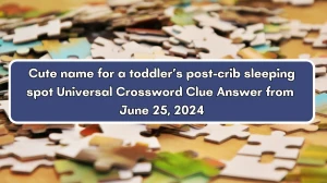 Cute name for a toddler’s post-crib sleeping spot Universal Crossword Clue Puzzle Answer from June 25, 2024