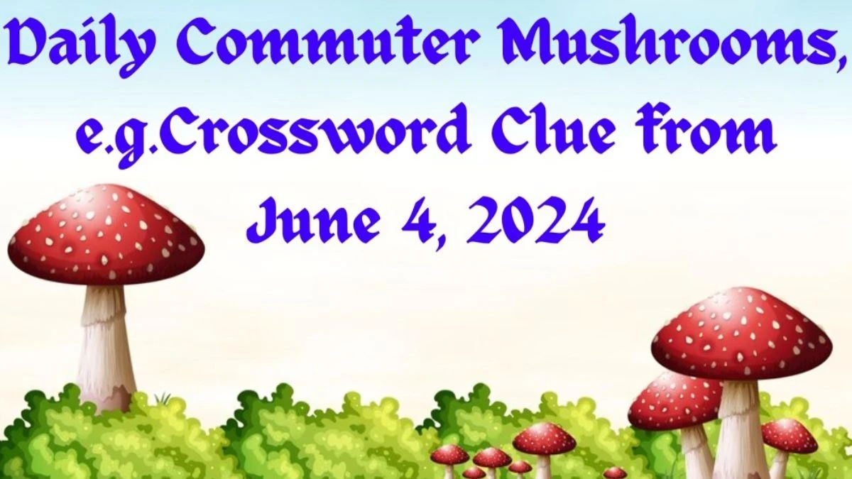 Daily Commuter Mushrooms e g Crossword Clue from June 4 2024 News
