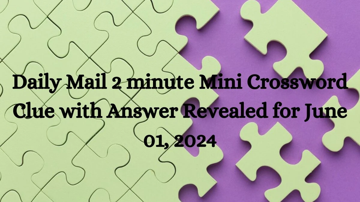 Daily Mail 2 minute Mini Castaways #39 spots Crossword Clue Answer Today